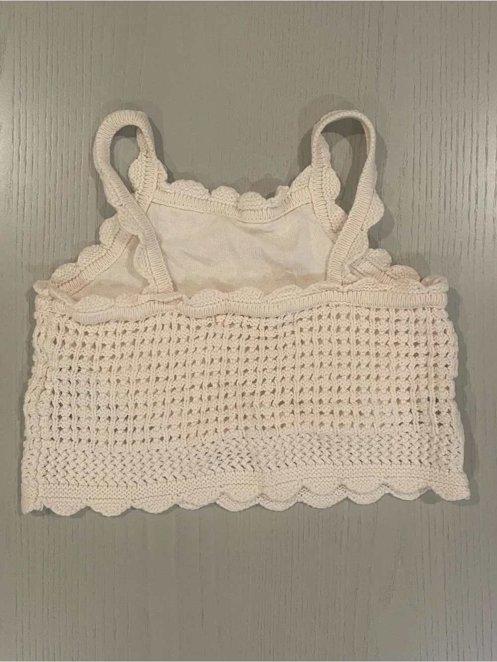 Mini Boden Girls Crochet Tank Shorts Set (Ivory Cream) - Size 4 4-5